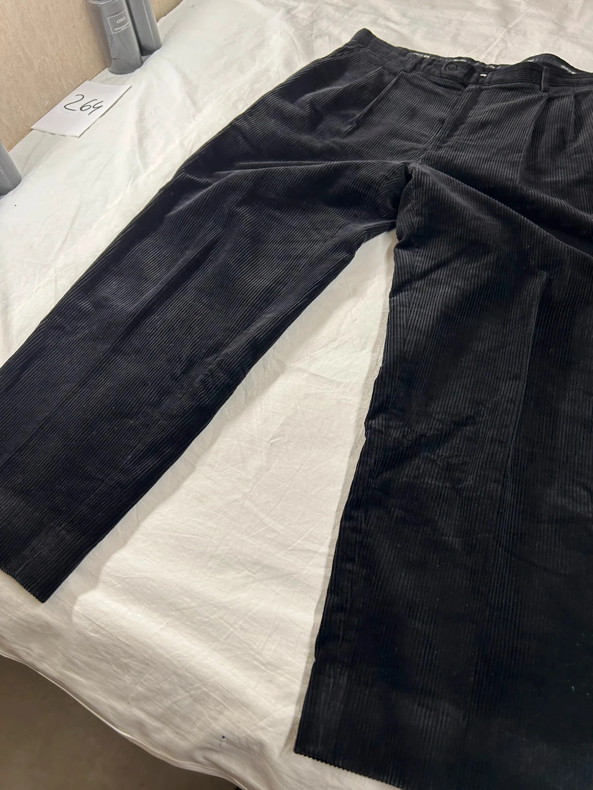 Calça de fato preta Brice estilo fim de semana em veludo costelas tamanho 50 – photo 6